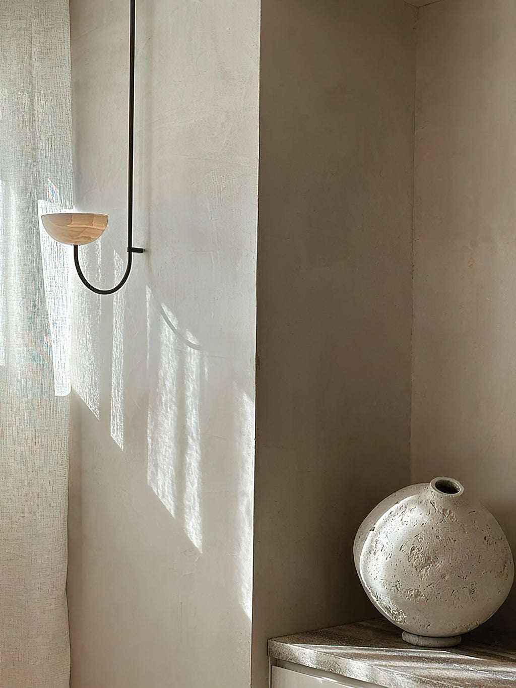 Suspension moderne Warwick en Jade Or et albâtre blanc