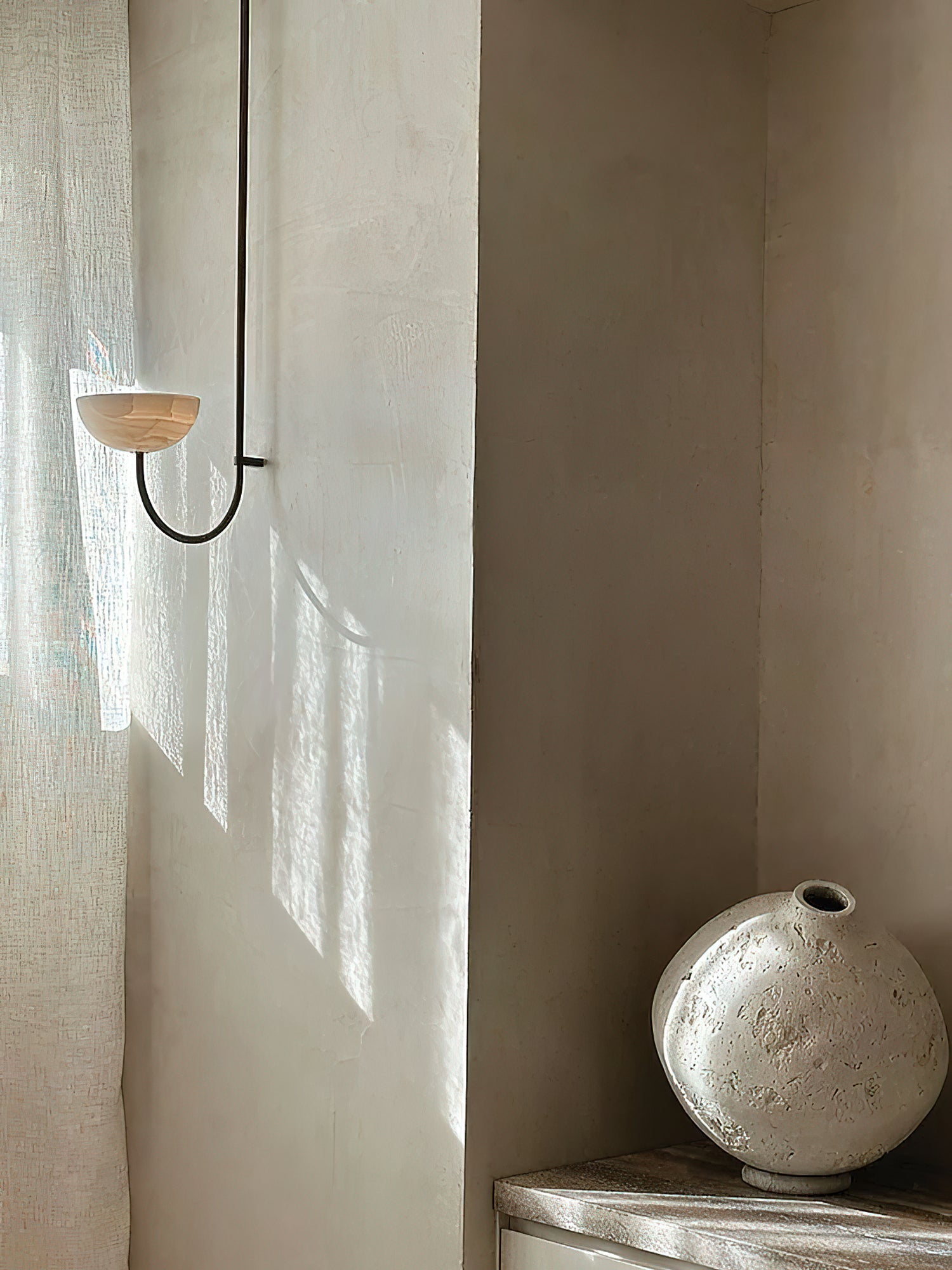 Suspension moderne Warwick en Albâtre Blanc et vert Jade