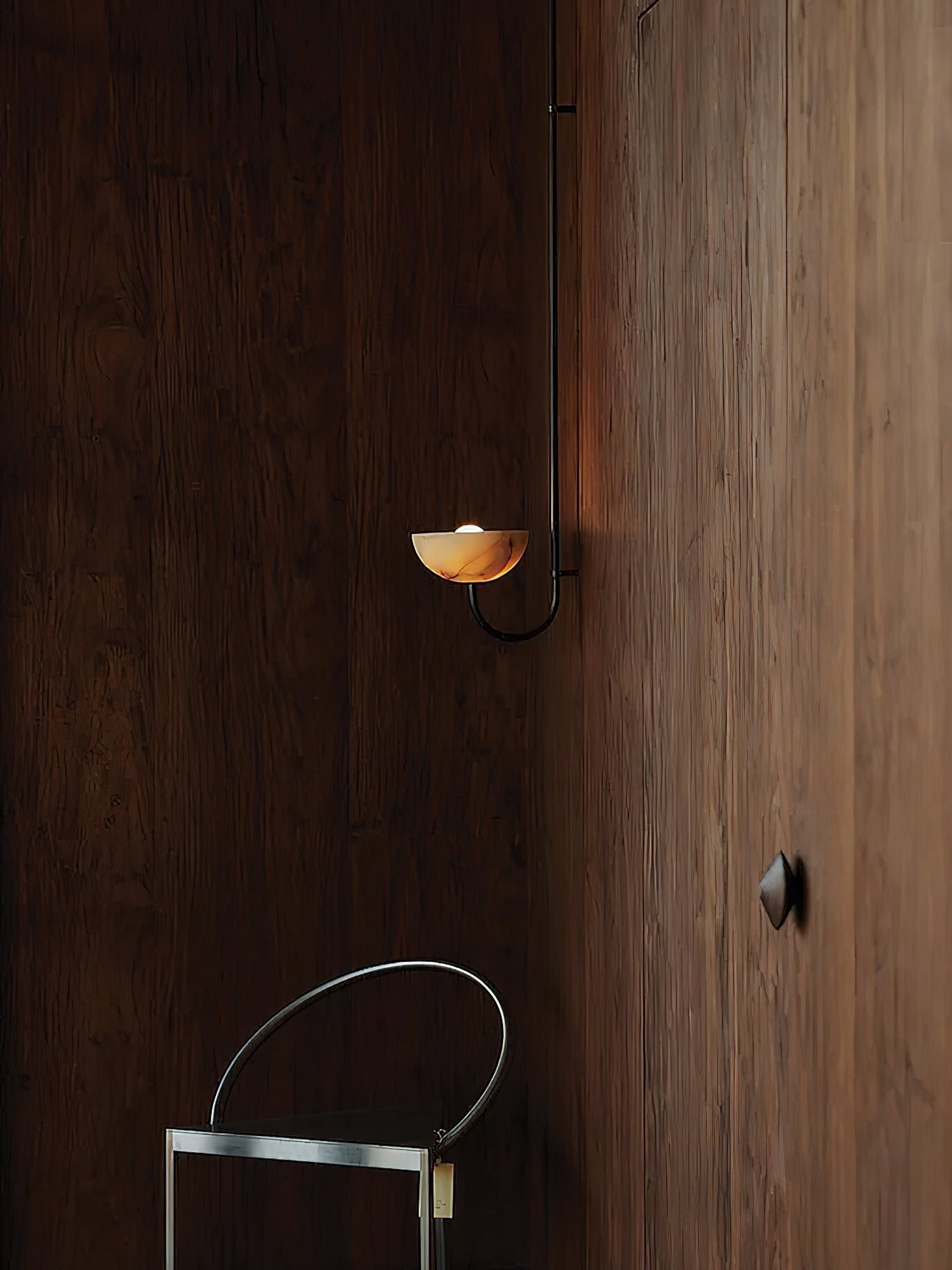 Suspension moderne Warwick en Albâtre Chrome et vert Jade