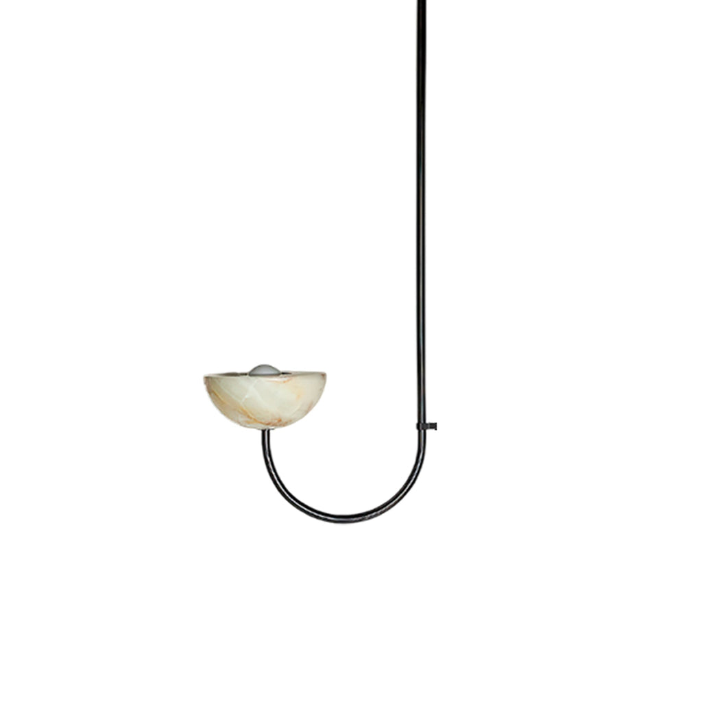 Suspension moderne Warwick en Albâtre Noir et vert Jade