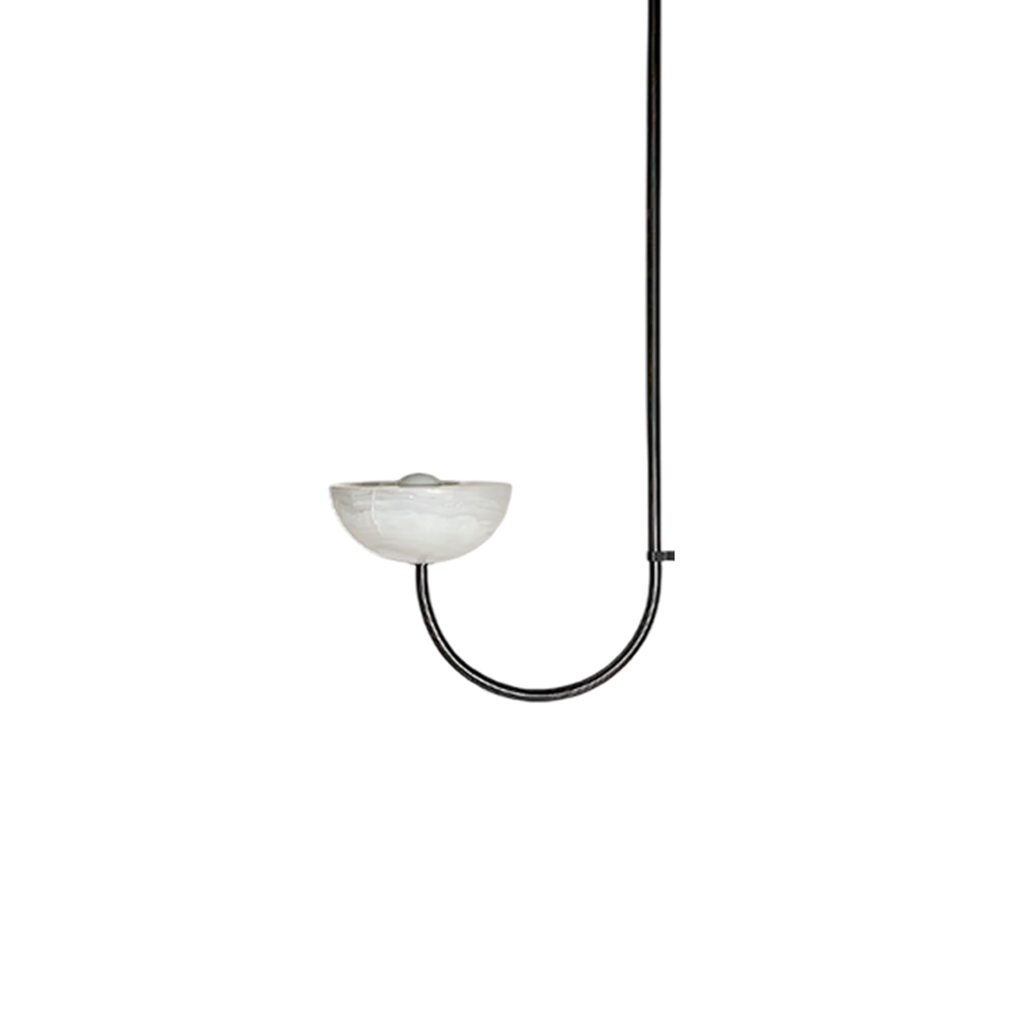 Suspension moderne Warwick en Jade Noir et albâtre blanc