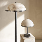 Lampe à poser moderne Randal en Albâtre Noir et blanc
