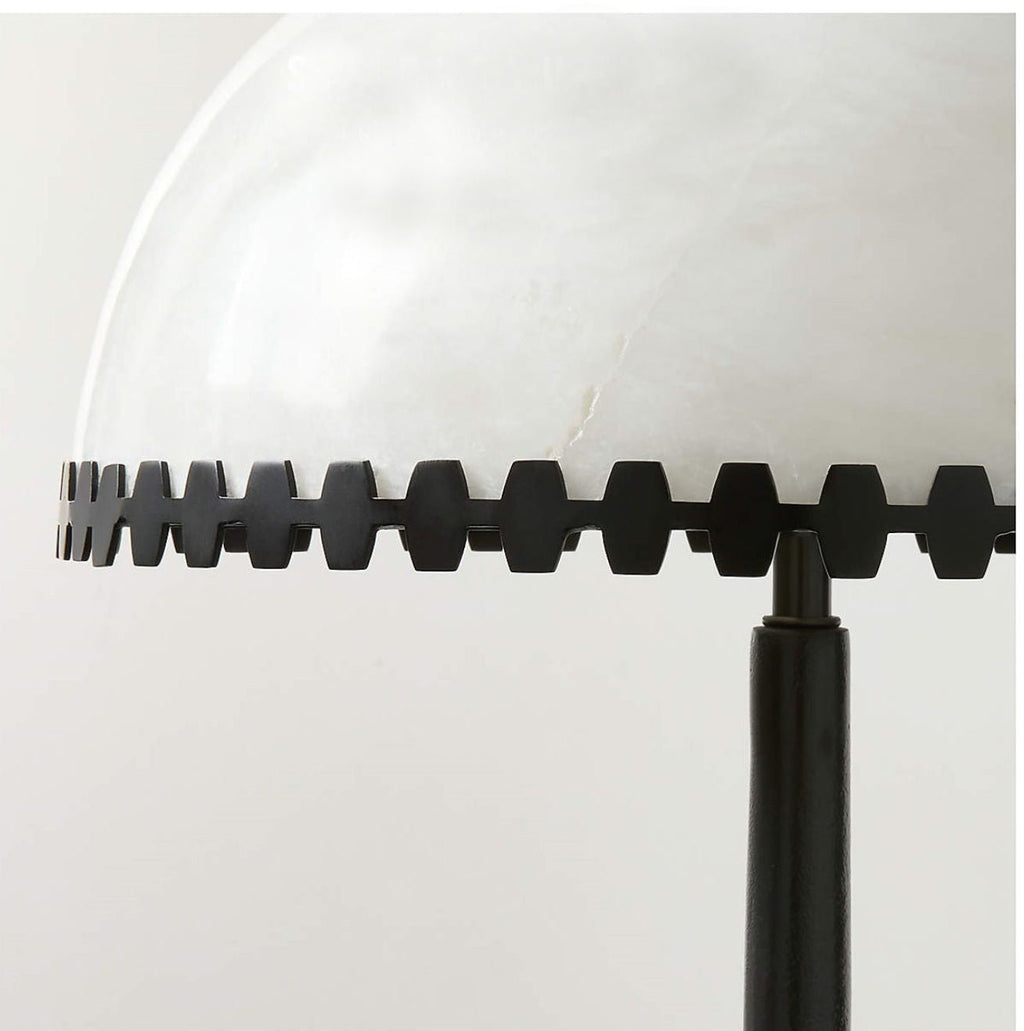 Lampe à poser moderne Randal en Albâtre Noir et blanc