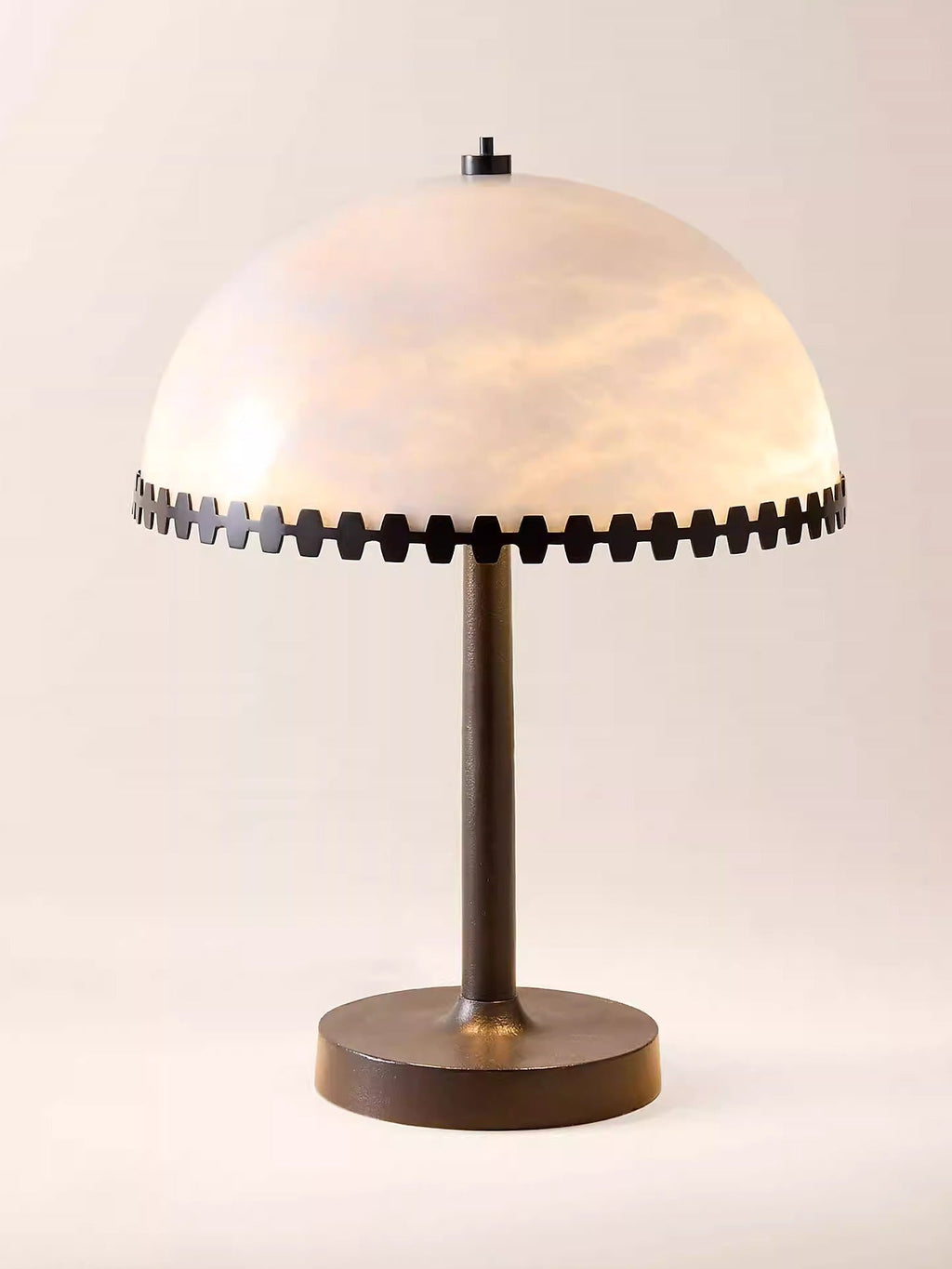 Lampe à poser moderne Randal en Albâtre Noir et blanc