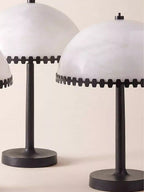 Lampe à poser moderne Randal en Albâtre Noir et blanc