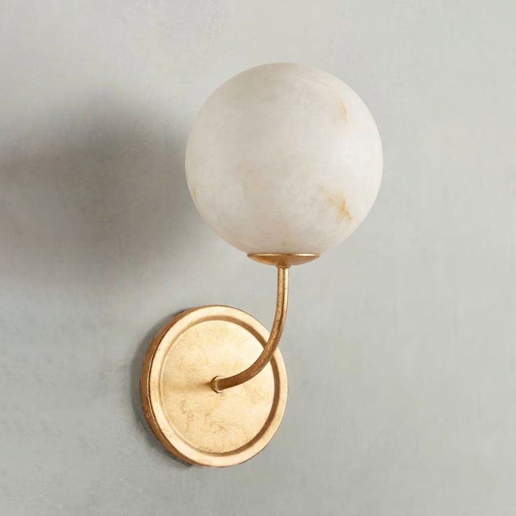 Lunelle Alabaster Globe Wall Sconce