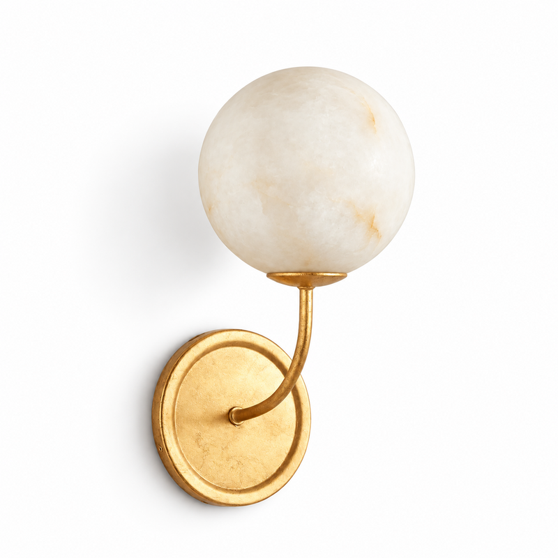 Lunelle Alabaster Globe Wall Sconce