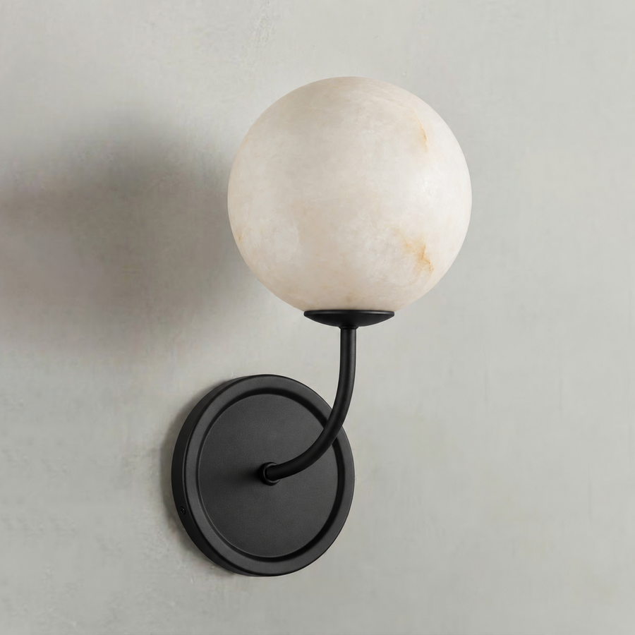 Lunelle Alabaster Globe Wall Sconce