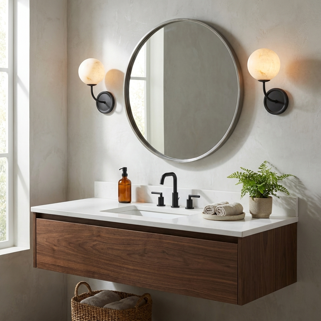 Lunelle Alabaster Globe Wall Sconce