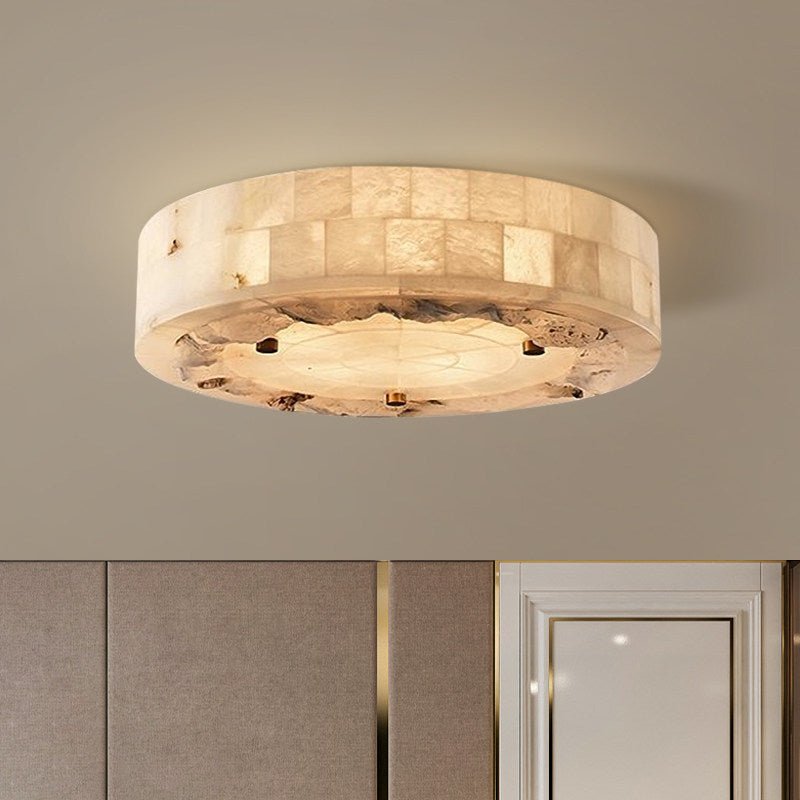 Plafonnier moderne Thorrik en Albâtre Blanc