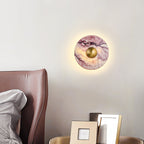Applique murale moderne Vale en Marbre Doré et Bulgari violet