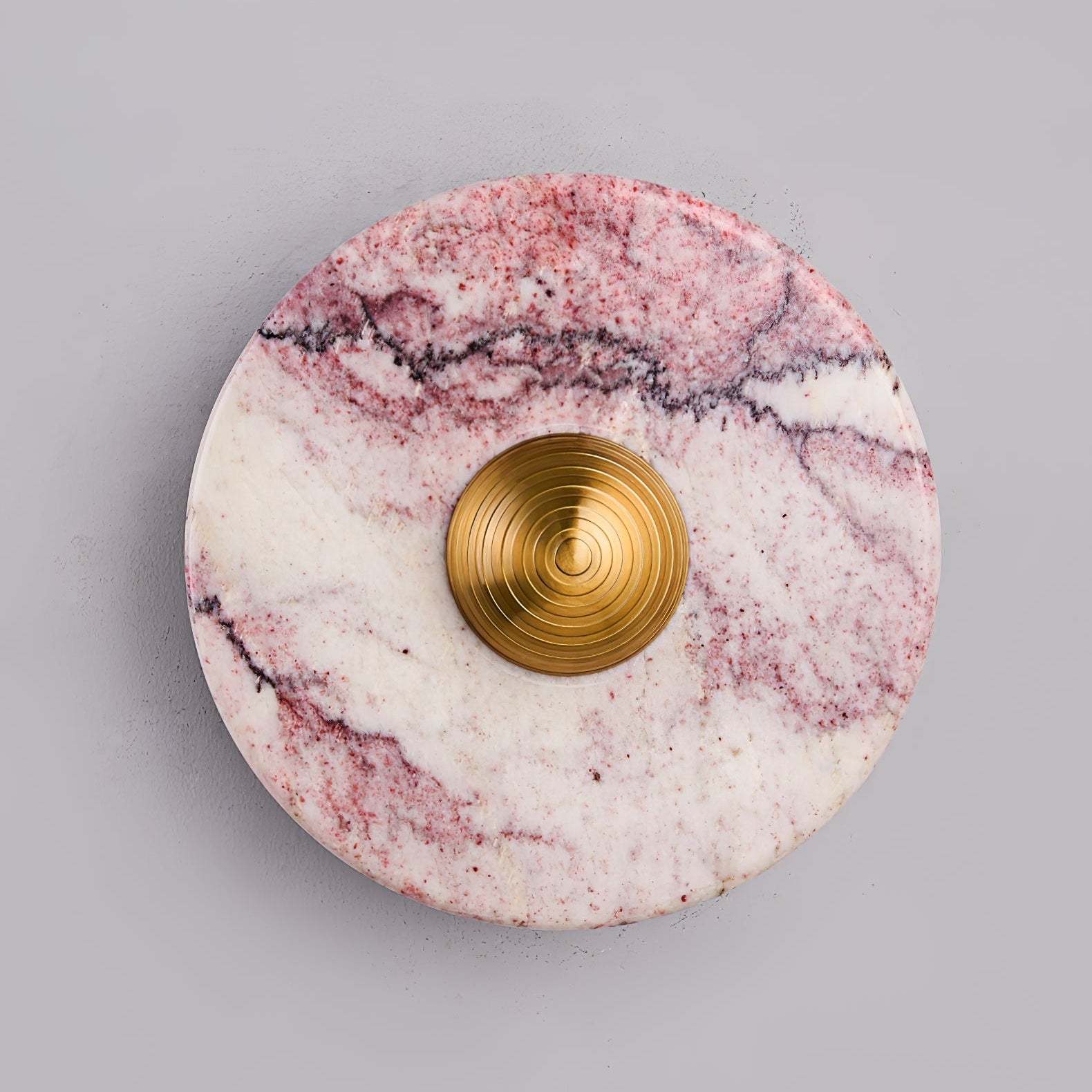 Applique murale moderne Vale en Marbre Chrome et Bulgari violet