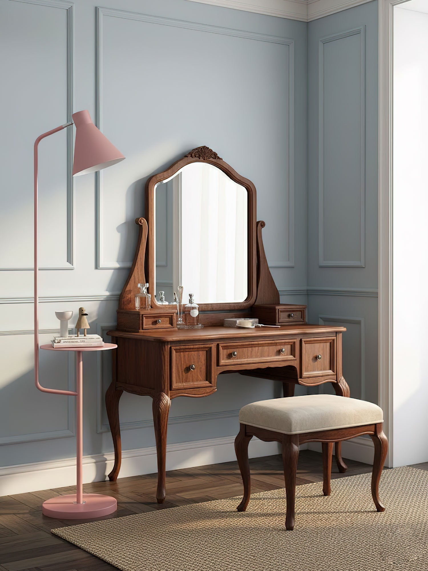 Lampadaire moderne Langston en Marbre Rose