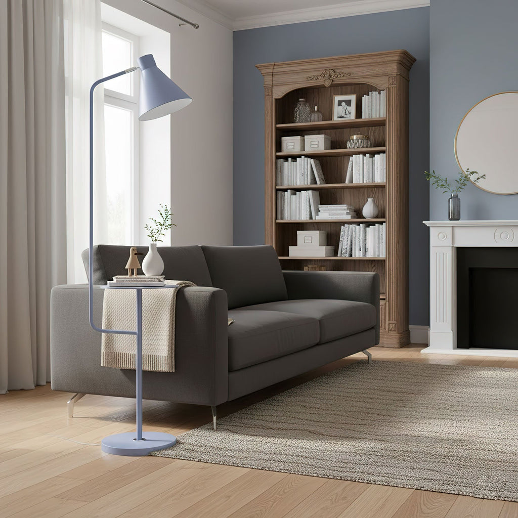 Lampadaire moderne Langston en Marbre Bleu
