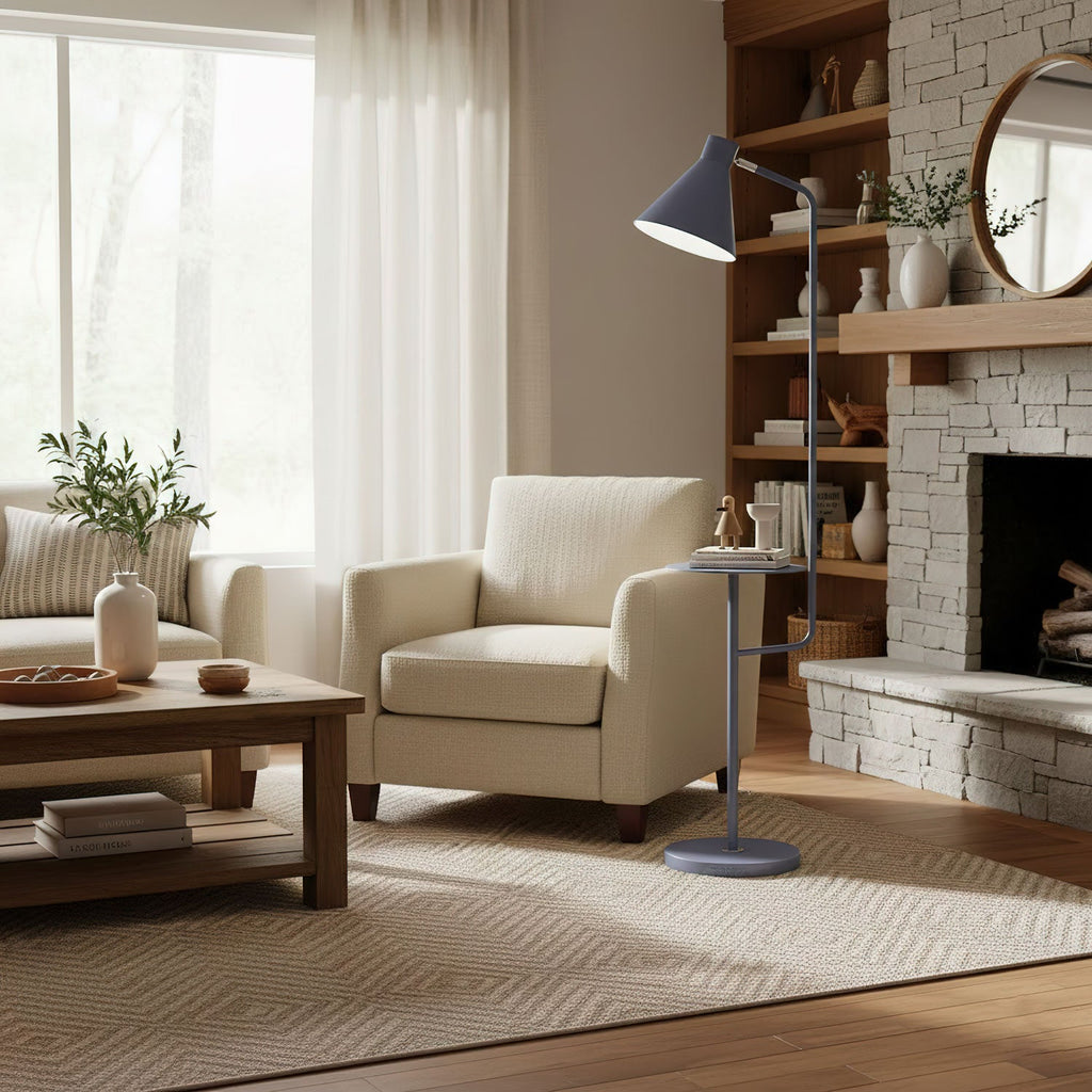 Lampadaire moderne Langston en Marbre Bleu