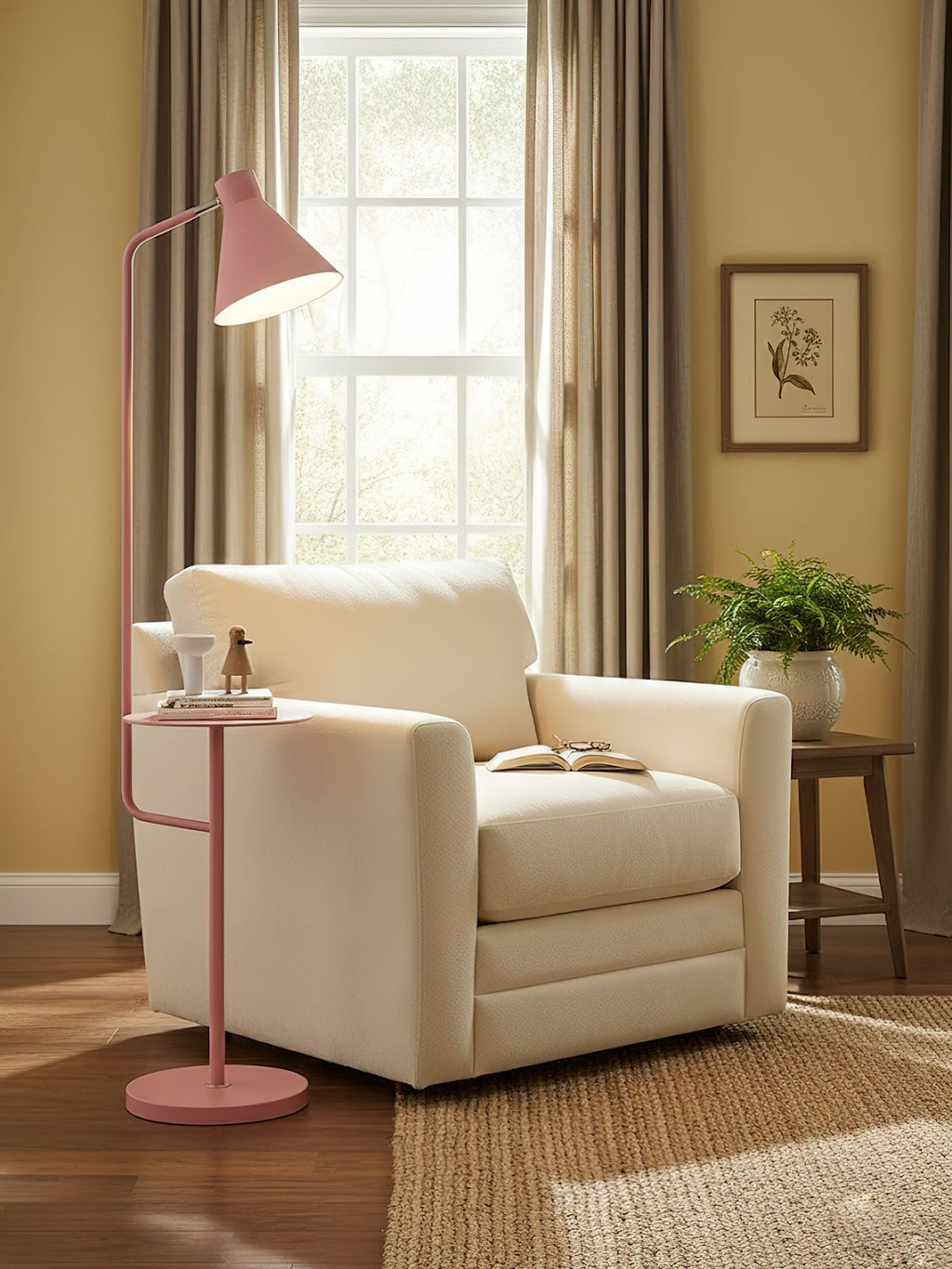 Lampadaire moderne Langston en Marbre Rose