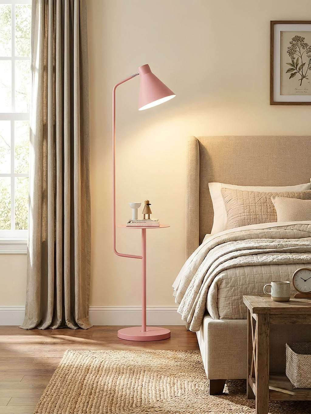 Lampadaire moderne Langston en Marbre Rose