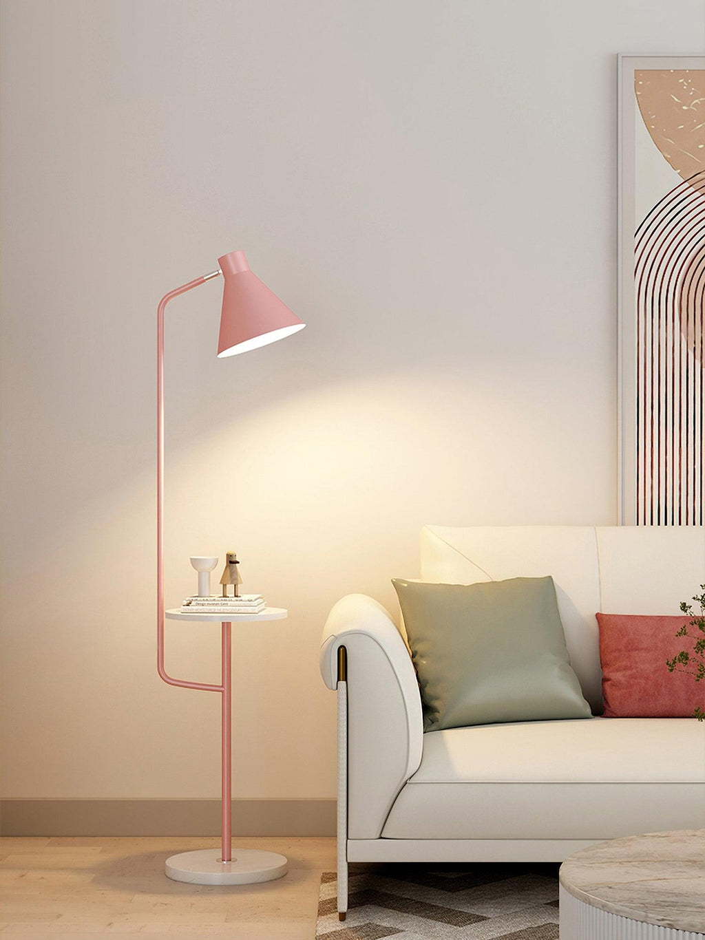 Lampadaire moderne Langston en Marbre Bleu