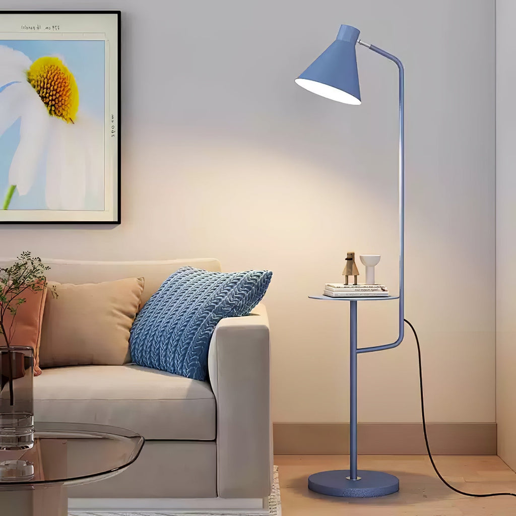 Lampadaire moderne Langston en Marbre Bleu