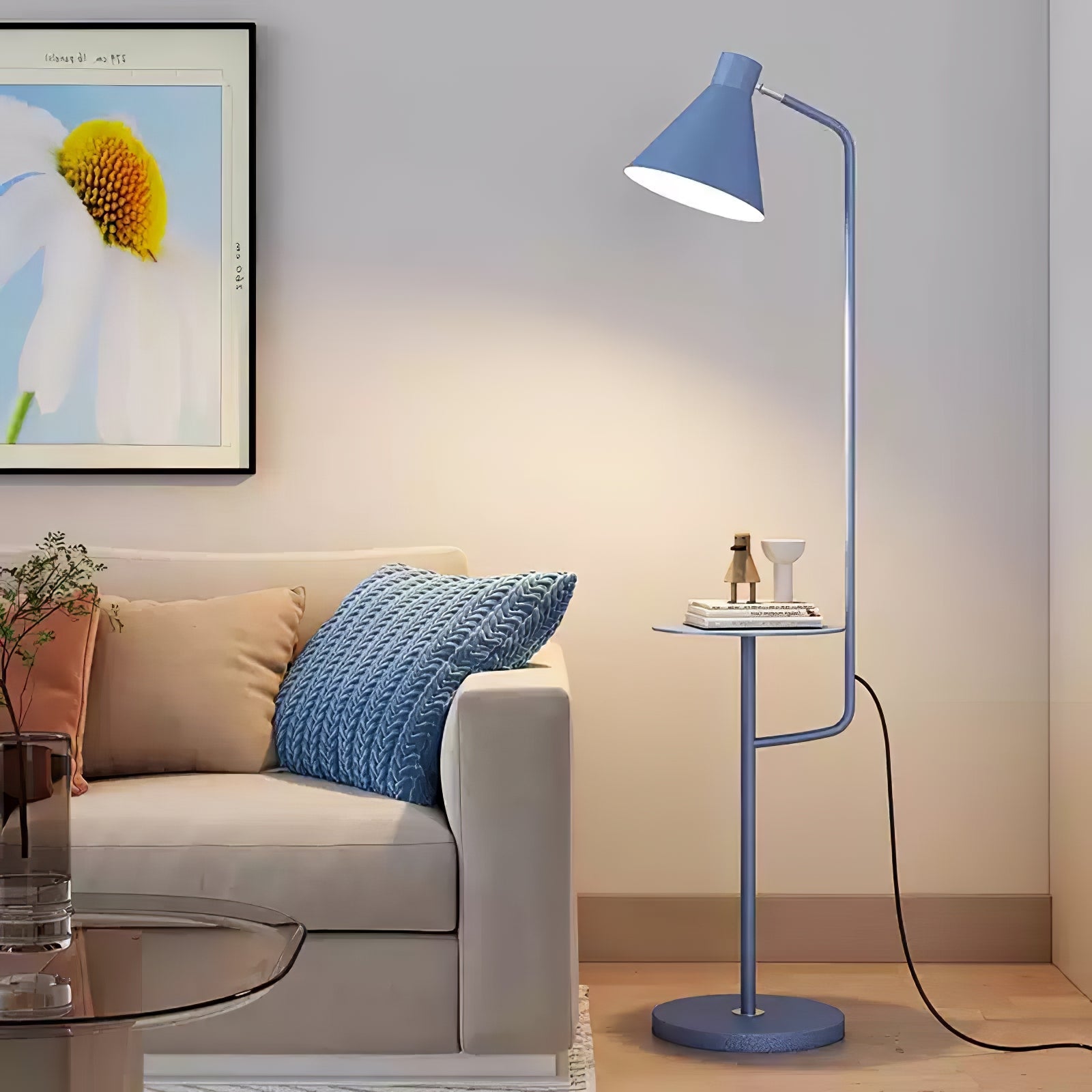 Lampadaire moderne Langston en Marbre Rose