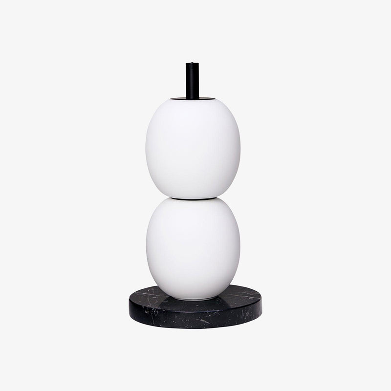 Lampe à poser moderne Rodmar en Noir marbre Blanc