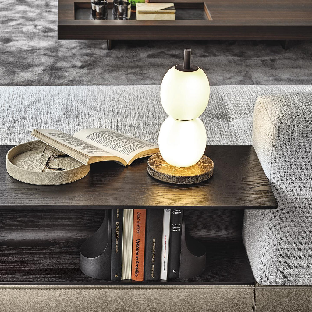 Lampe à poser moderne Rodmar en Noir marbre Blanc