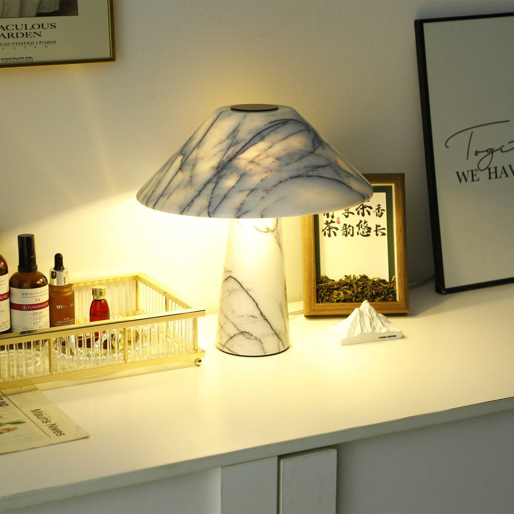 Lampe à poser moderne Rafael en Marbre Blanc