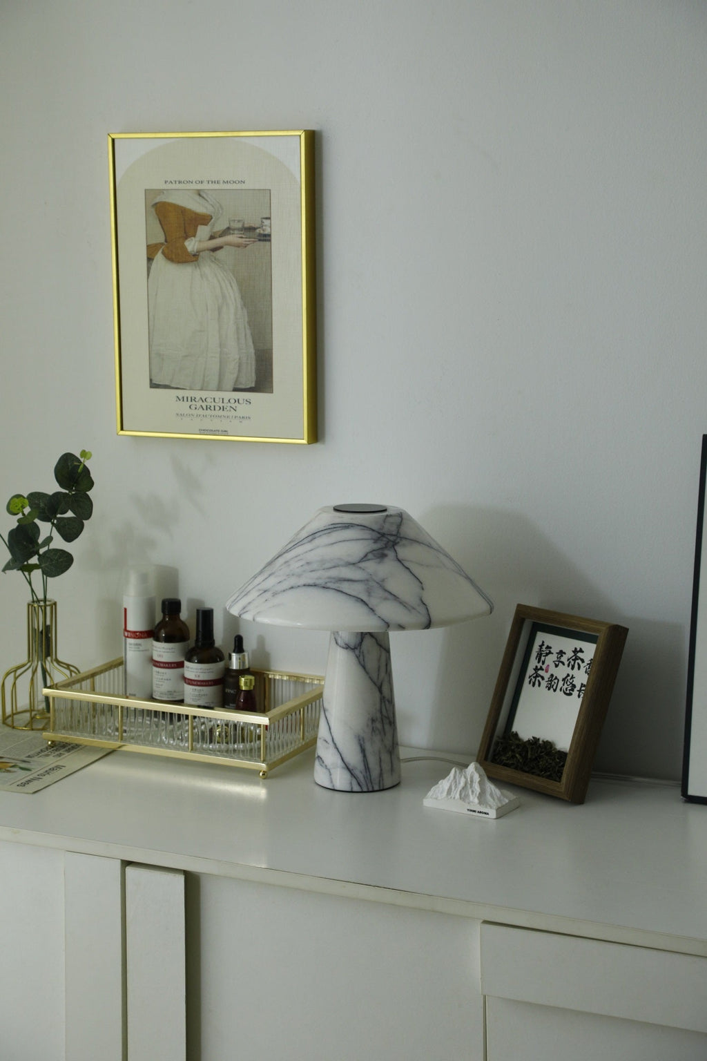 Lampe à poser moderne Rafael en Marbre Blanc