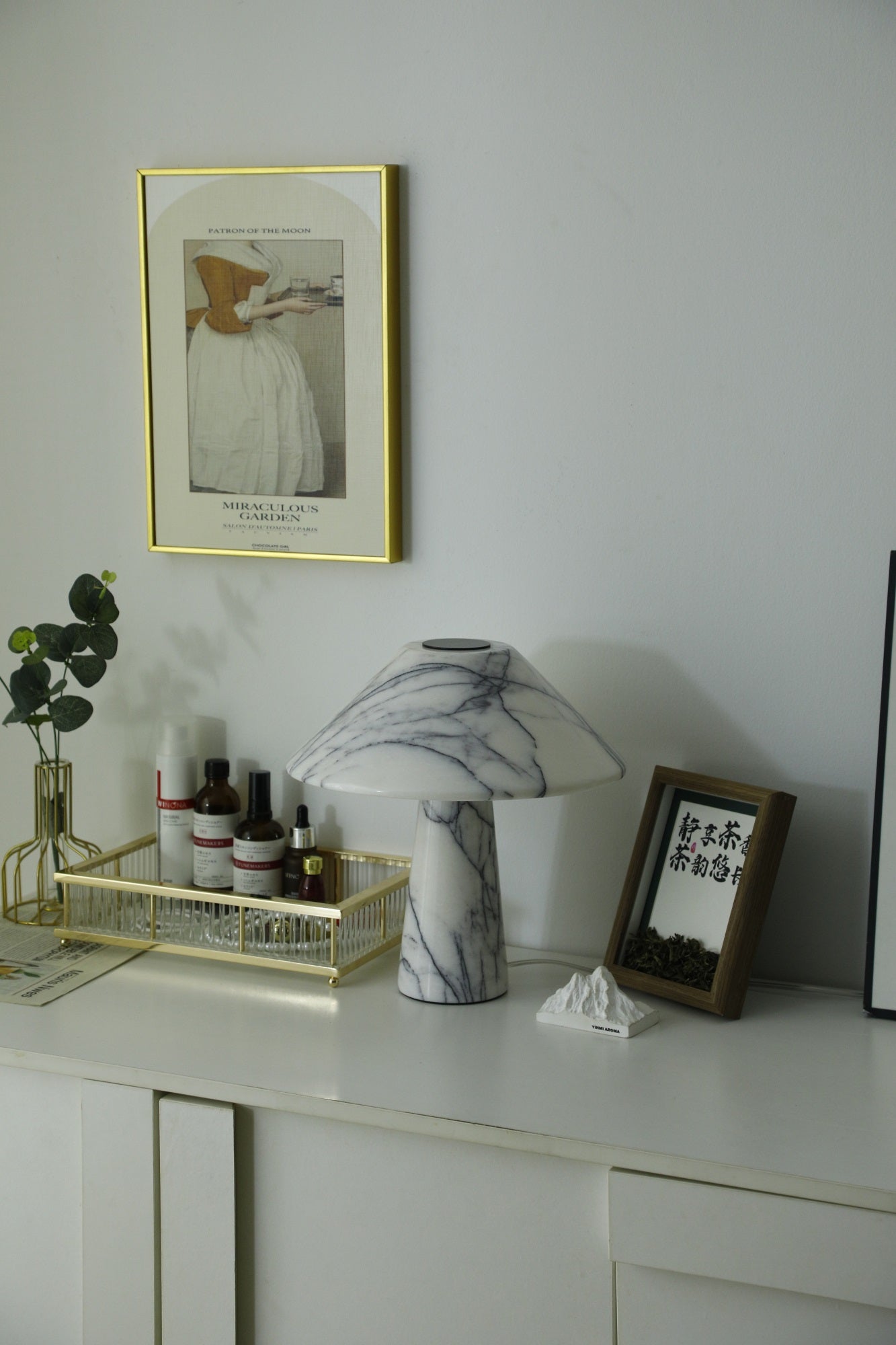 Lampe à poser moderne Rafael en Marbre Blanc