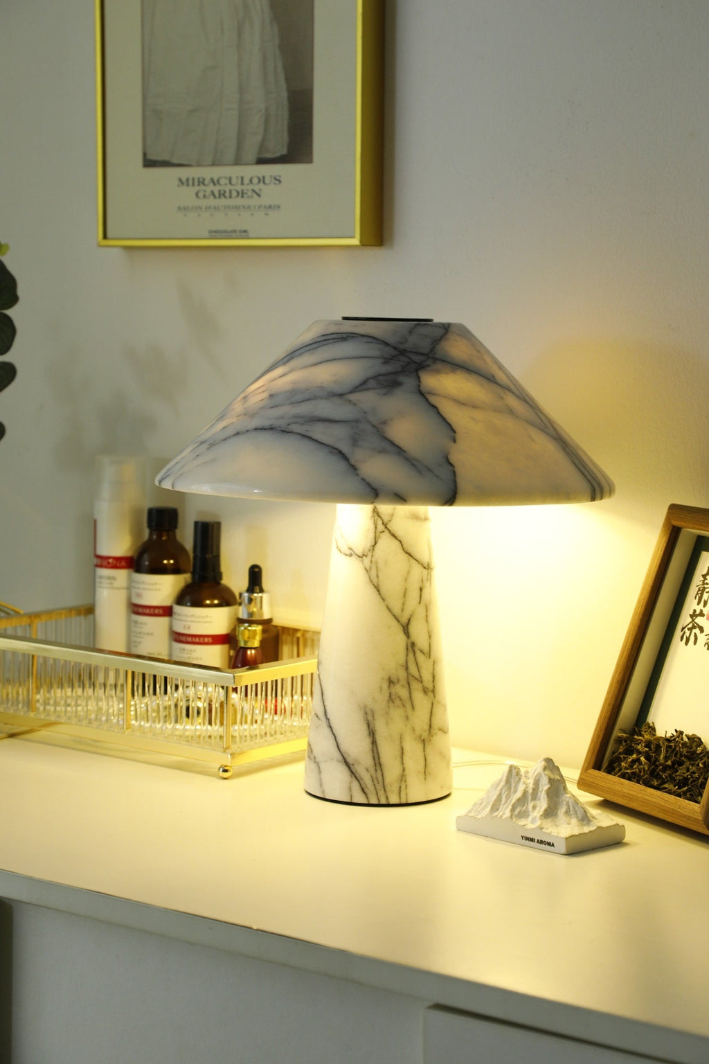 Lampe à poser moderne Rafael en Marbre Blanc