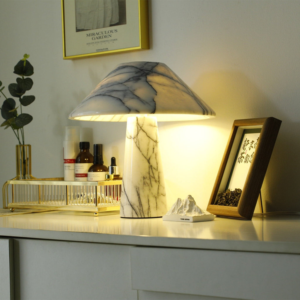 Lampe à poser moderne Rafael en Marbre Blanc