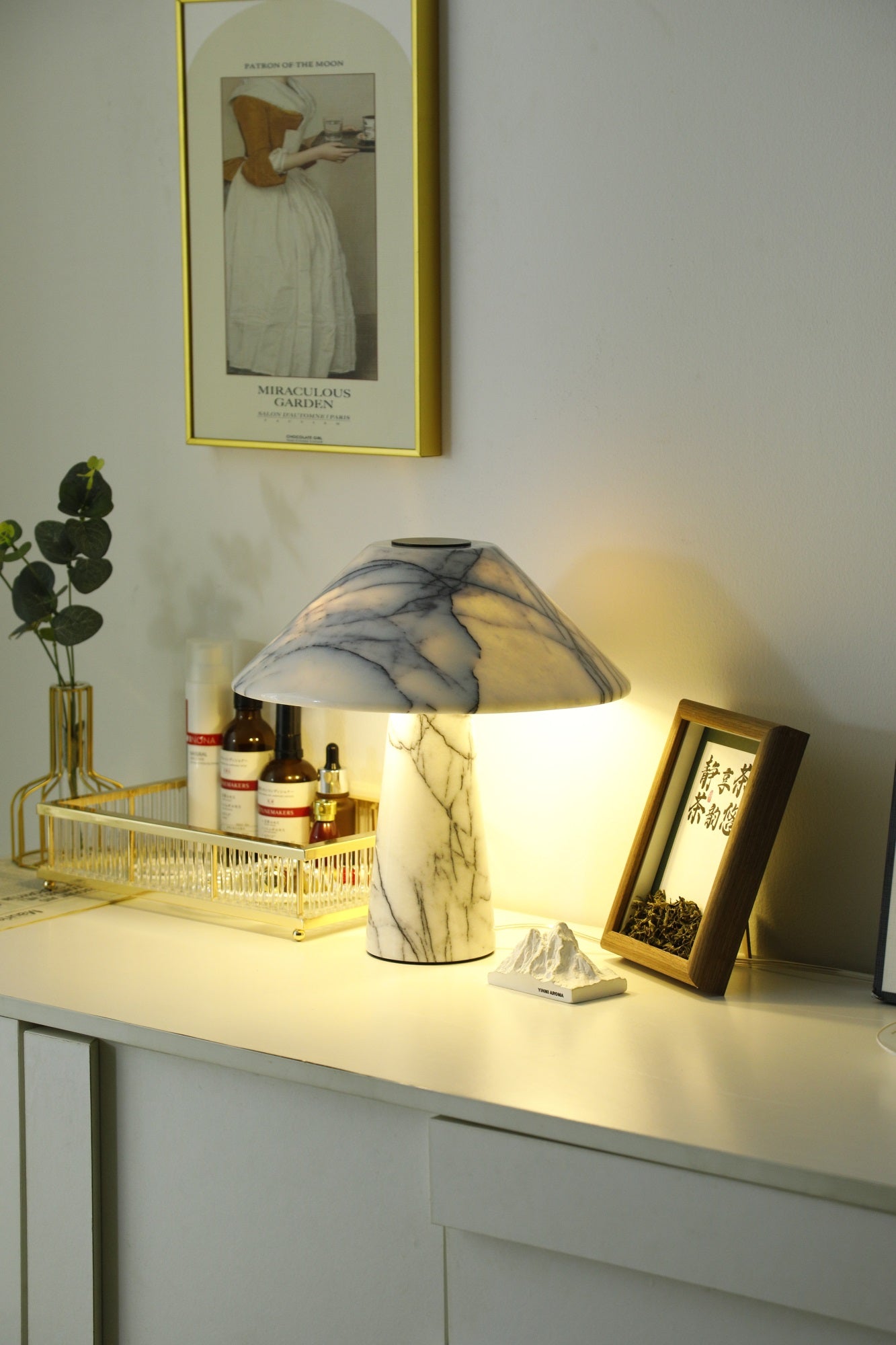 Lampe à poser moderne Rafael en Marbre Blanc