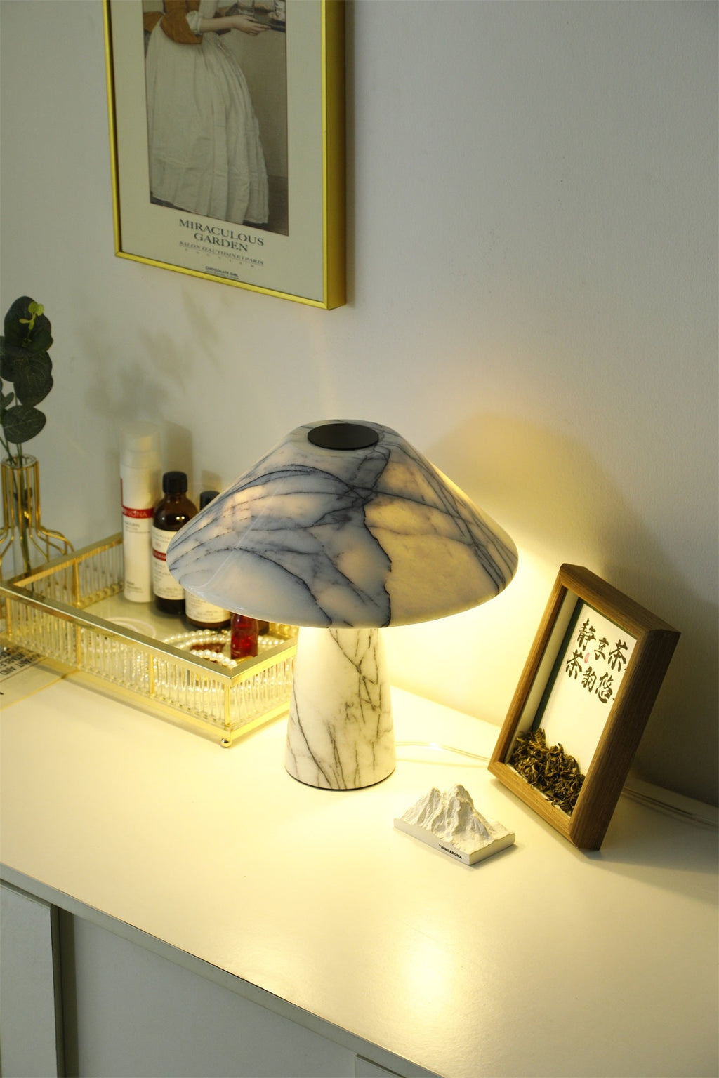 Lampe à poser moderne Rafael en Marbre Blanc