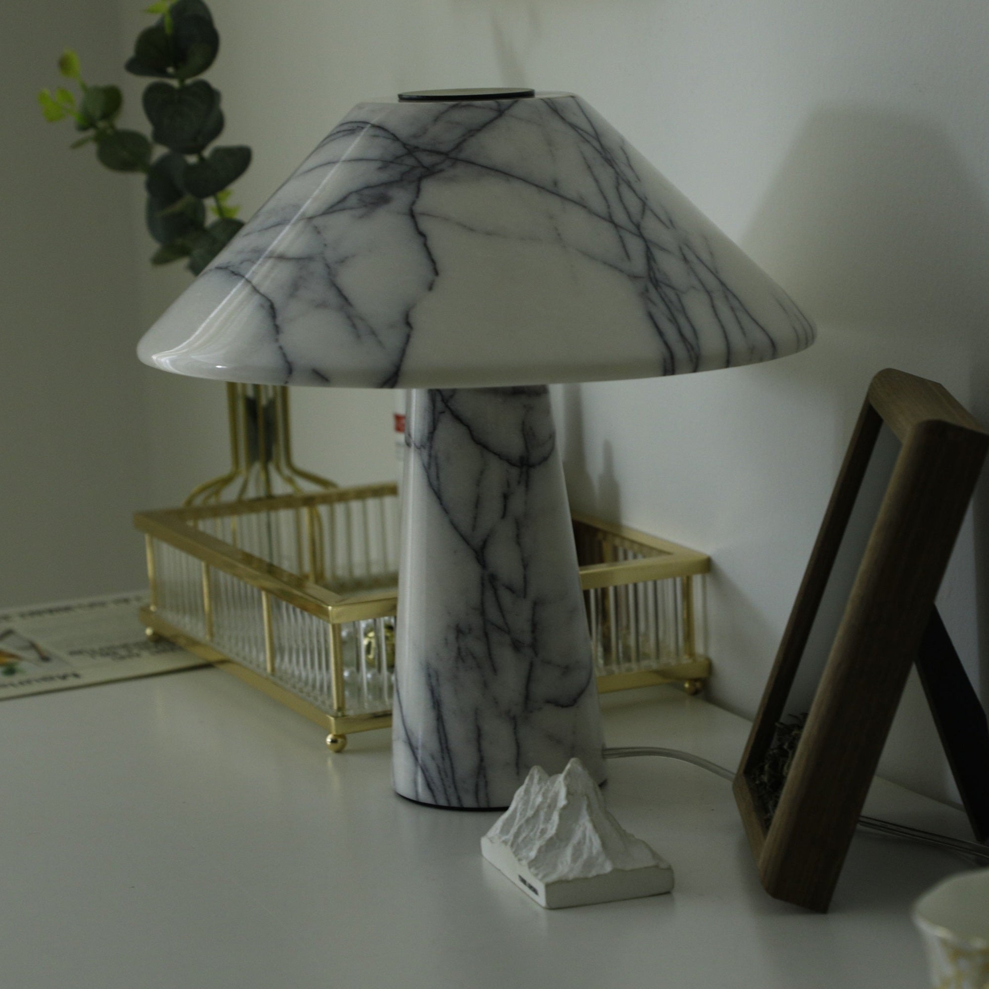 Lampe à poser moderne Rafael en Marbre Blanc