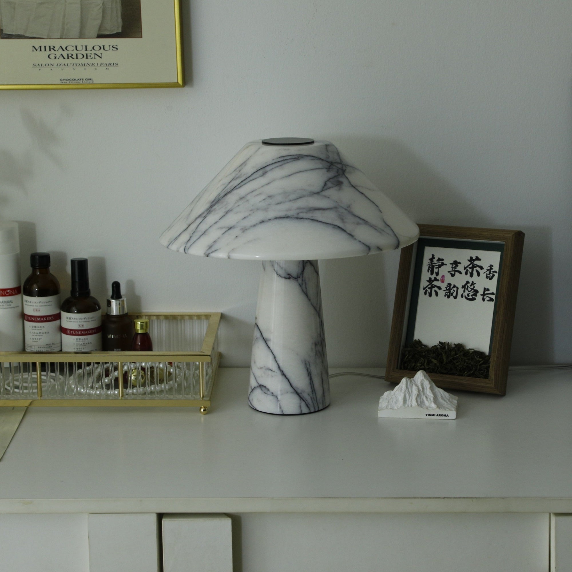 Lampe à poser moderne Rafael en Marbre Blanc