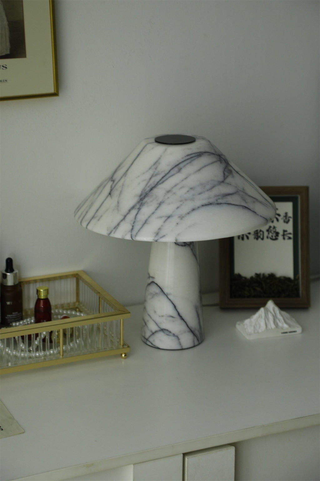 Lampe à poser moderne Rafael en Marbre Blanc