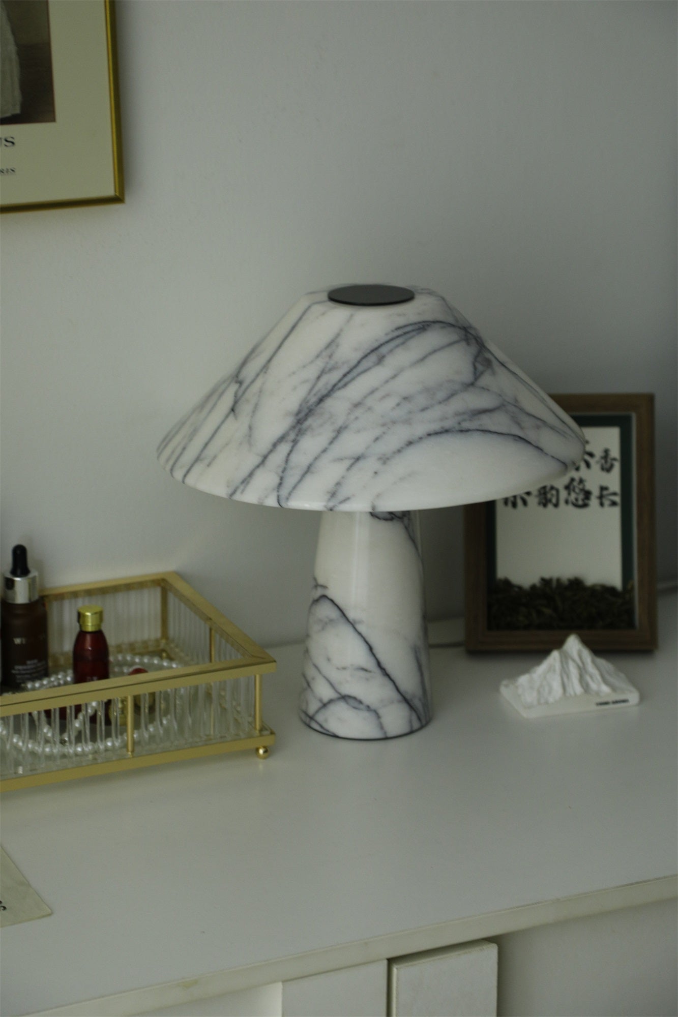 Lampe à poser moderne Rafael en Marbre Blanc