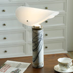 Lampe à poser moderne Rafael en Travertin, Marbre