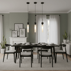 Suspension moderne Volmer en Noir et foncé vert marbre sphère
