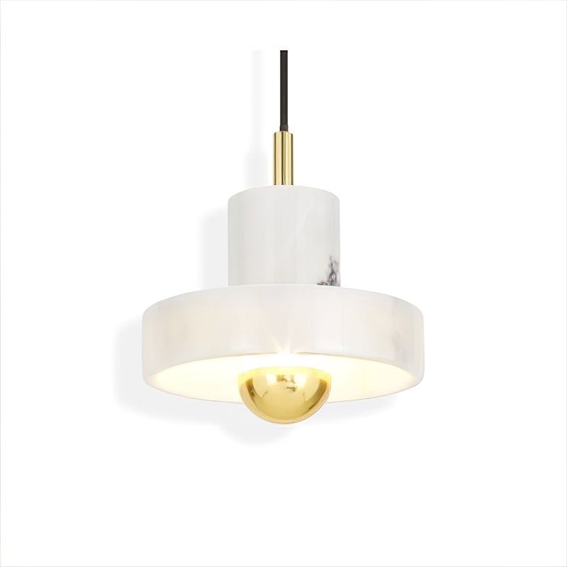 Suspension moderne Torbjorn en Marbre Or et blanc