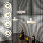 Suspension moderne Torbjorn en Marbre Or et blanc