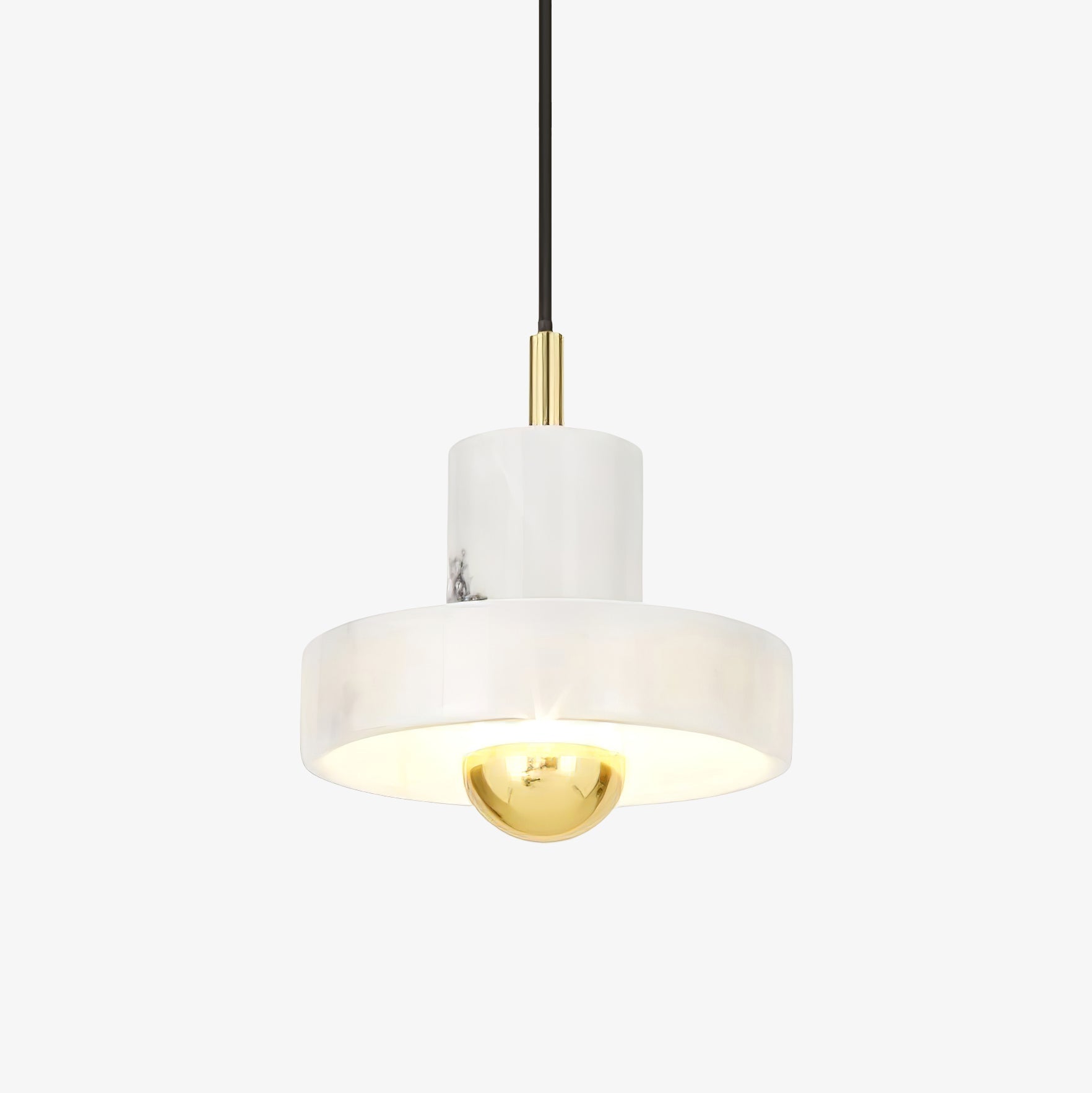 Suspension moderne Torbjorn en Marbre Or et blanc