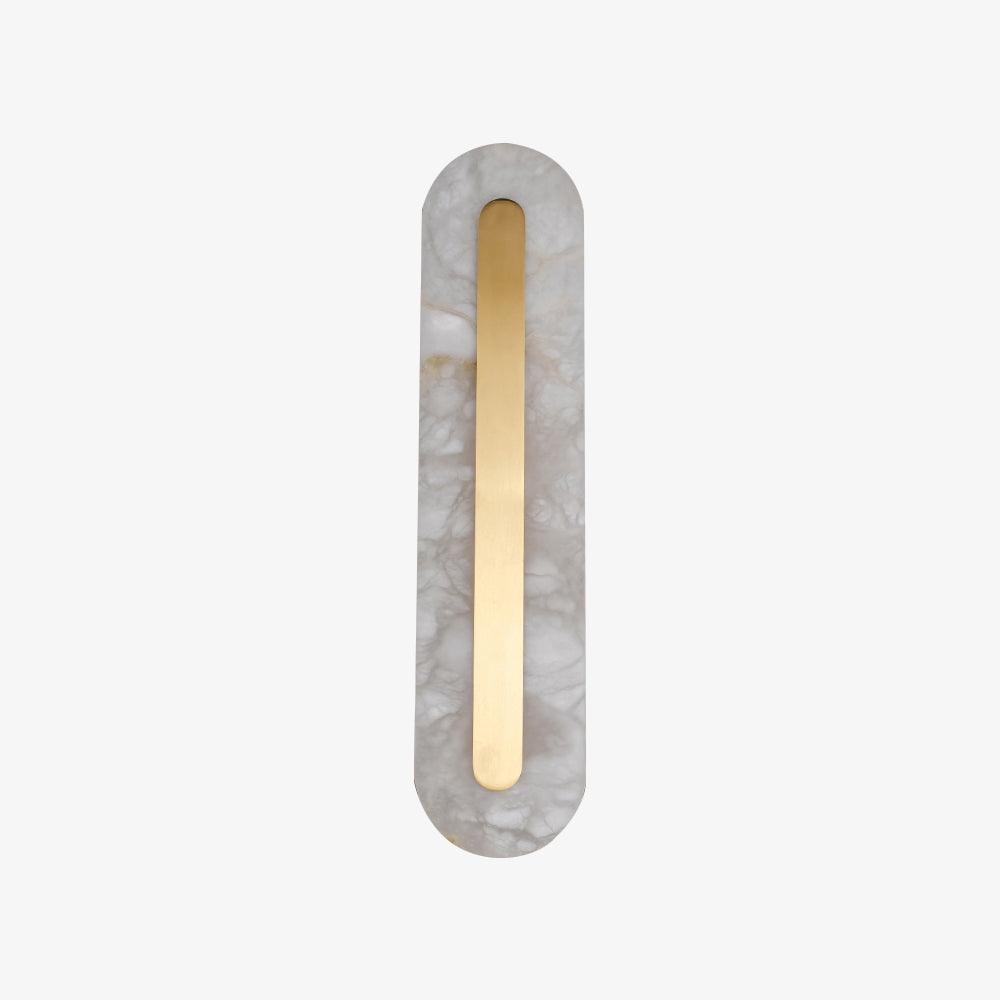 Applique murale moderne Fjolnir en Albâtre Blanc et laiton