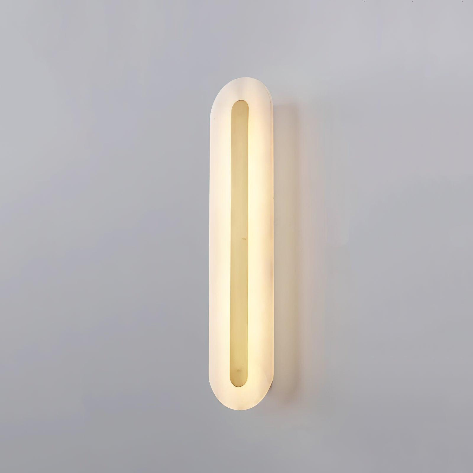 Applique murale moderne Fjolnir en Albâtre Blanc et laiton
