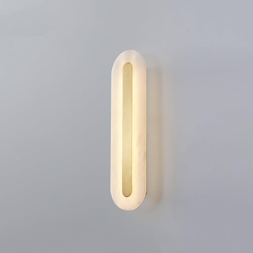 Applique murale moderne Fjolnir en Albâtre Blanc et laiton