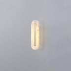 Applique murale moderne Fjolnir en Albâtre Blanc et laiton
