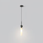 Suspension moderne Volmer en Noir et foncé vert marbre sphère