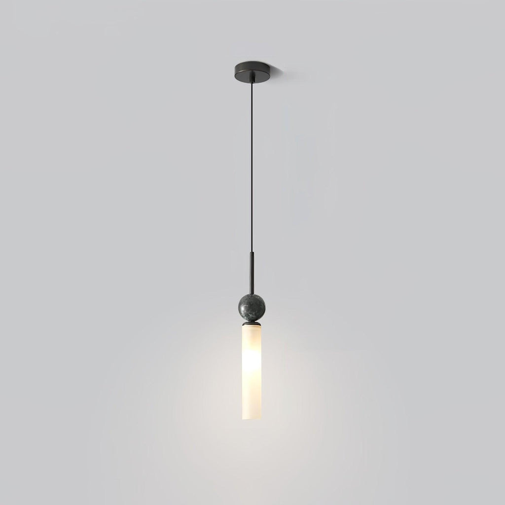 Suspension moderne Volmer en Laiton et noir marbre sphère
