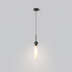 Suspension moderne Volmer en Noir et foncé vert marbre sphère