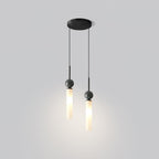 Suspension moderne Volmer en Noir et foncé vert marbre sphère